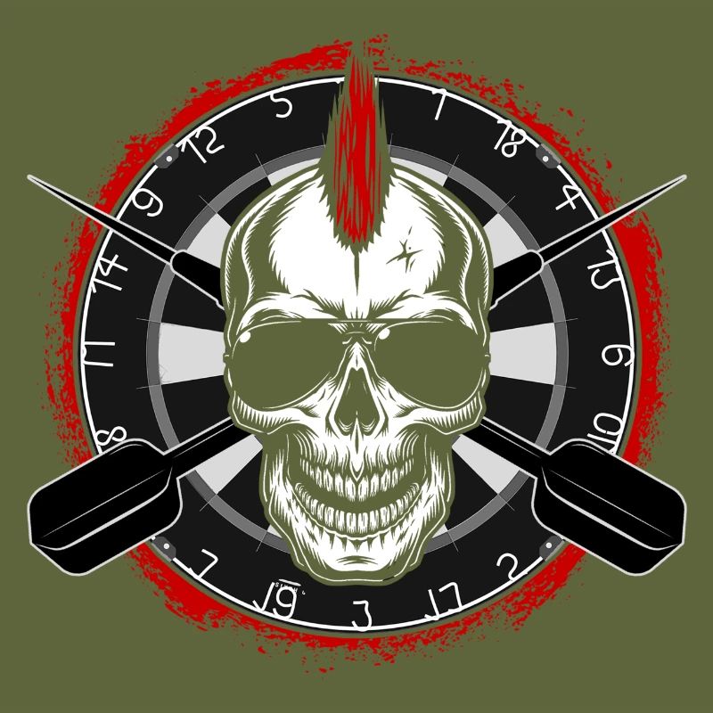 Dart Darts Dart Player Lover Gift Skull