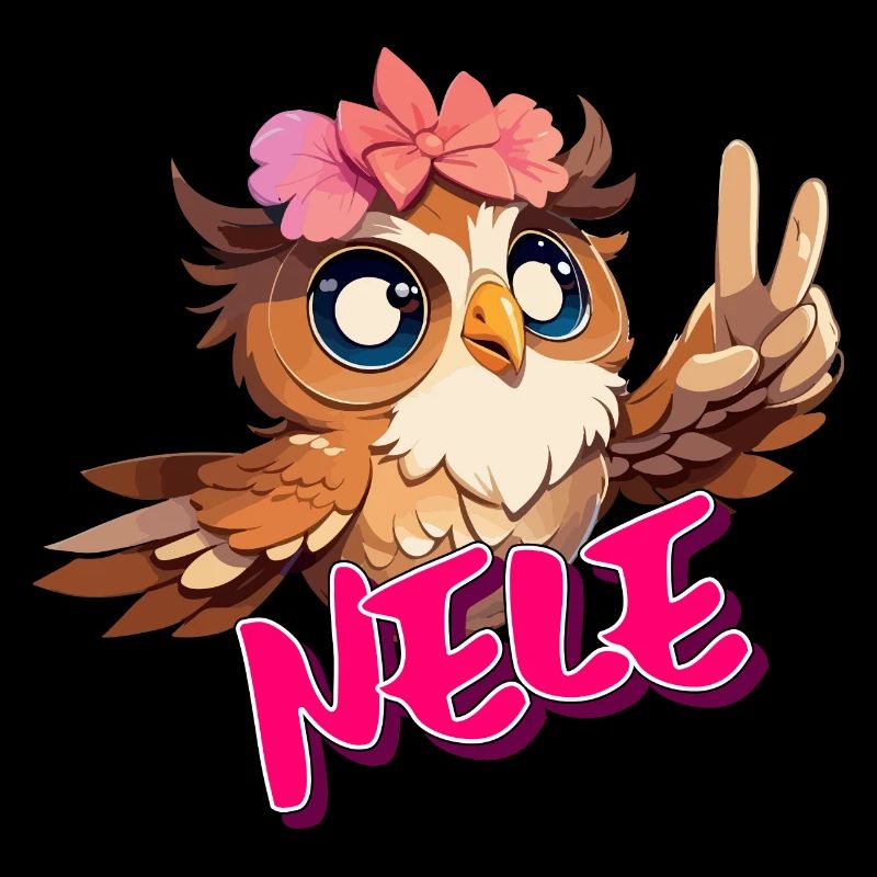 NELE - Schöner Mädchen Name mit süßer EULE