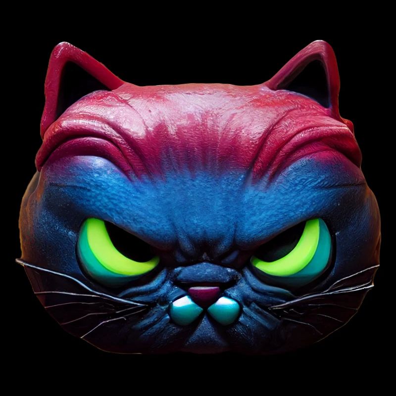 Visage magique de chat en colère!