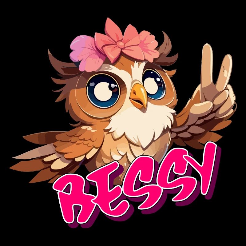 BESSY - Schöner Mädchen Name mit süßer EULE