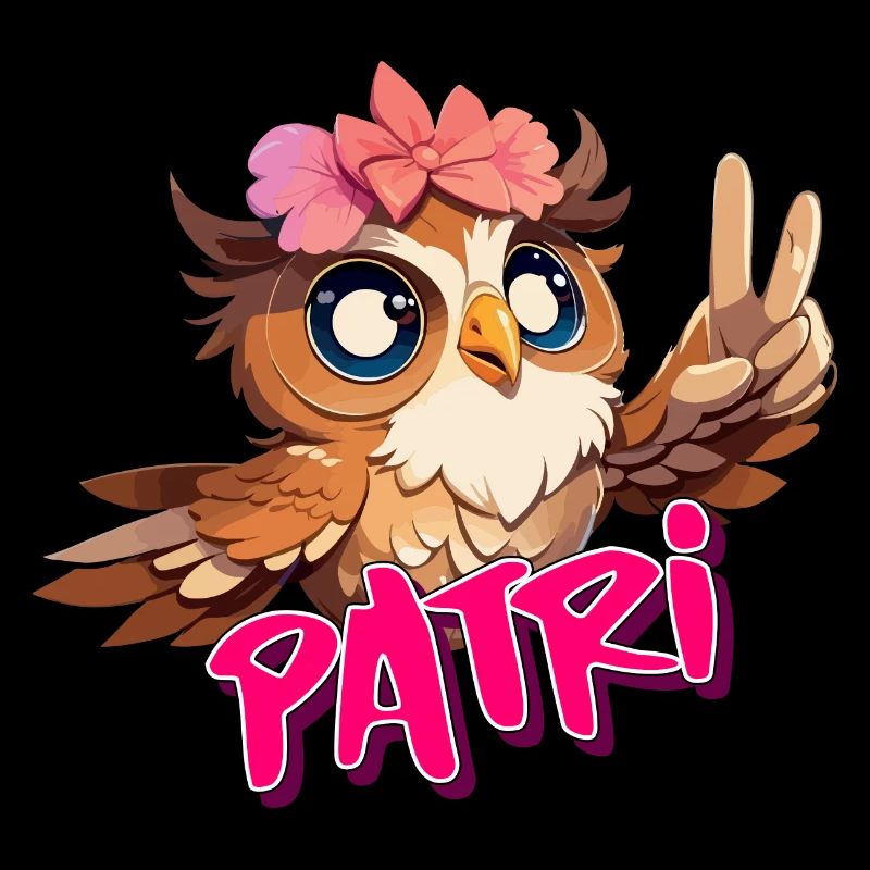 PATRI - Schöner Mädchen Name mit süßer EULE
