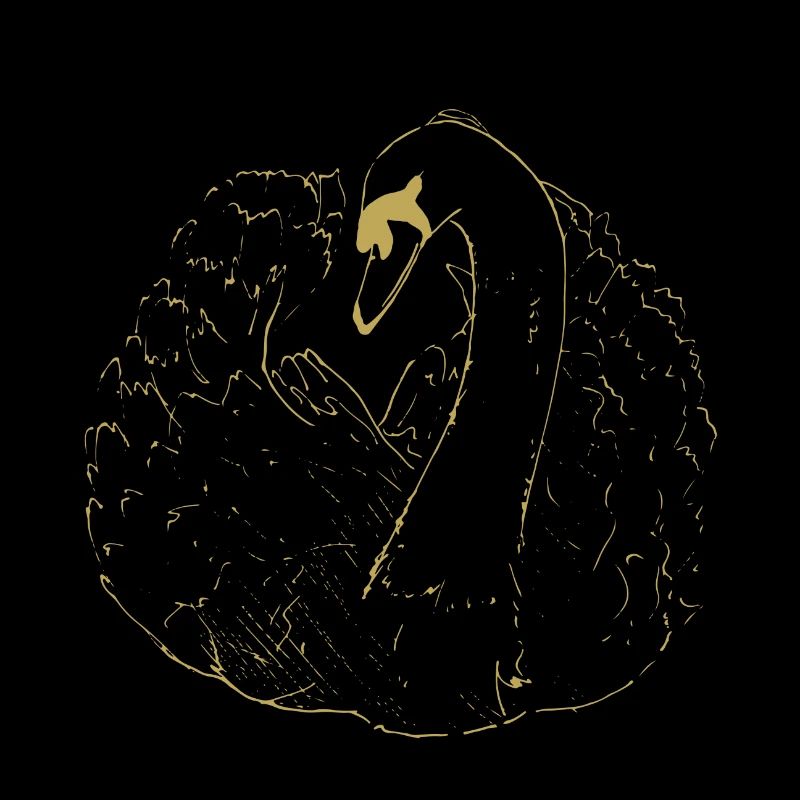 Illustrierte Designs mit Schwan