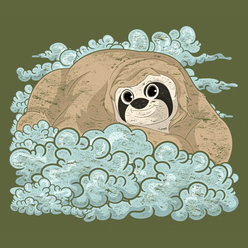 Tropical Animal Gift Cute Clouds Sloth