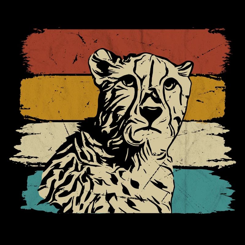 Guépard faune rétro