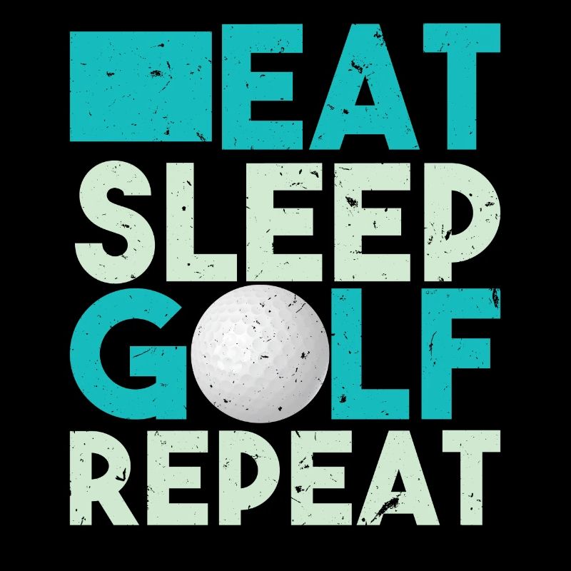 Conception drôle manger le sommeil répétition de golf T-shirt