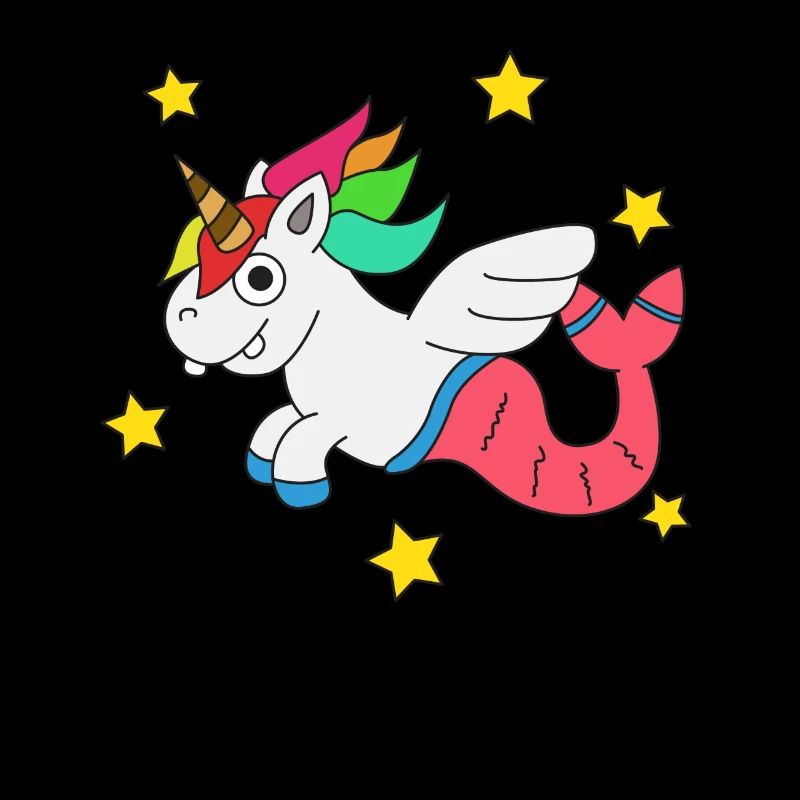 Conception mignonne et drôle de tshirt de licorne et de sirène