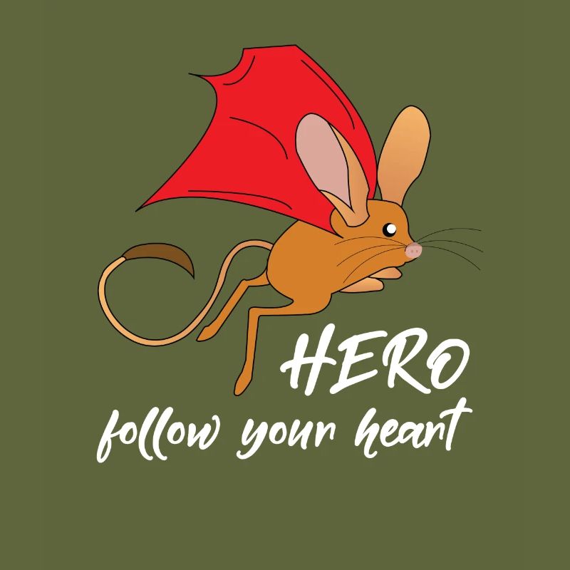 Cute, Smart & Funny Jerboa Tshirt Design Hero