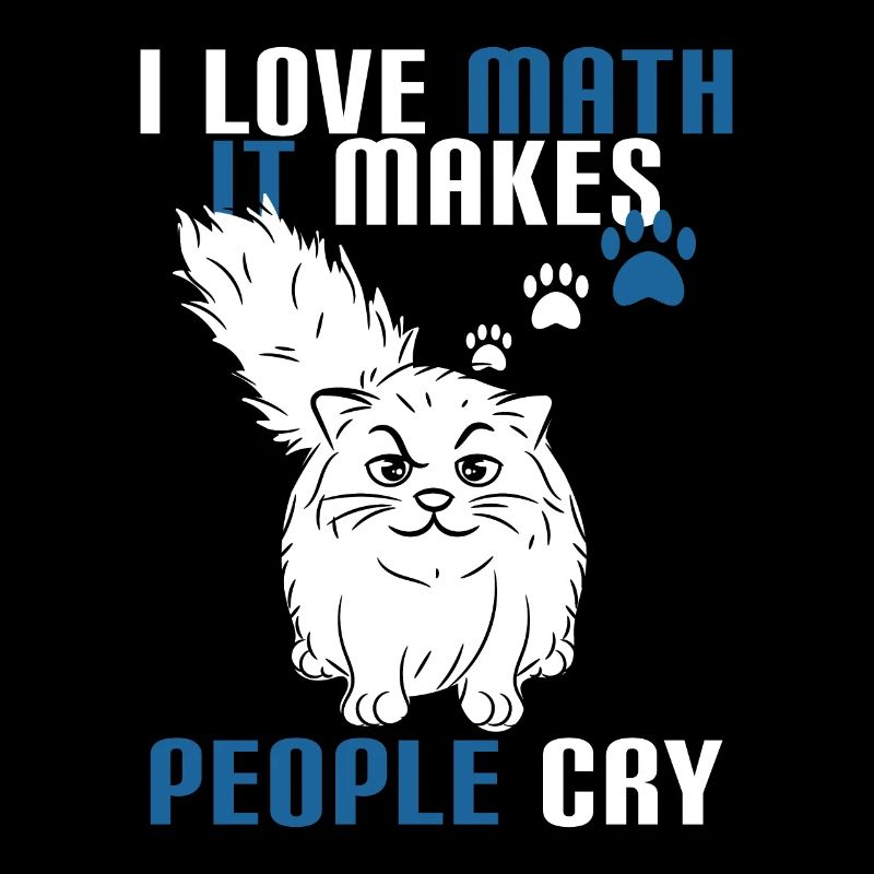 Conception de tee-shirt créative avec le texte "I Love Math It