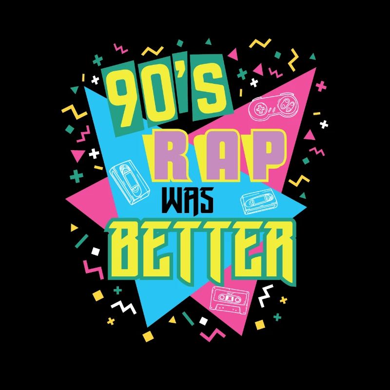 90s Rap Music graphic Throwback Hip Hop Rapper
