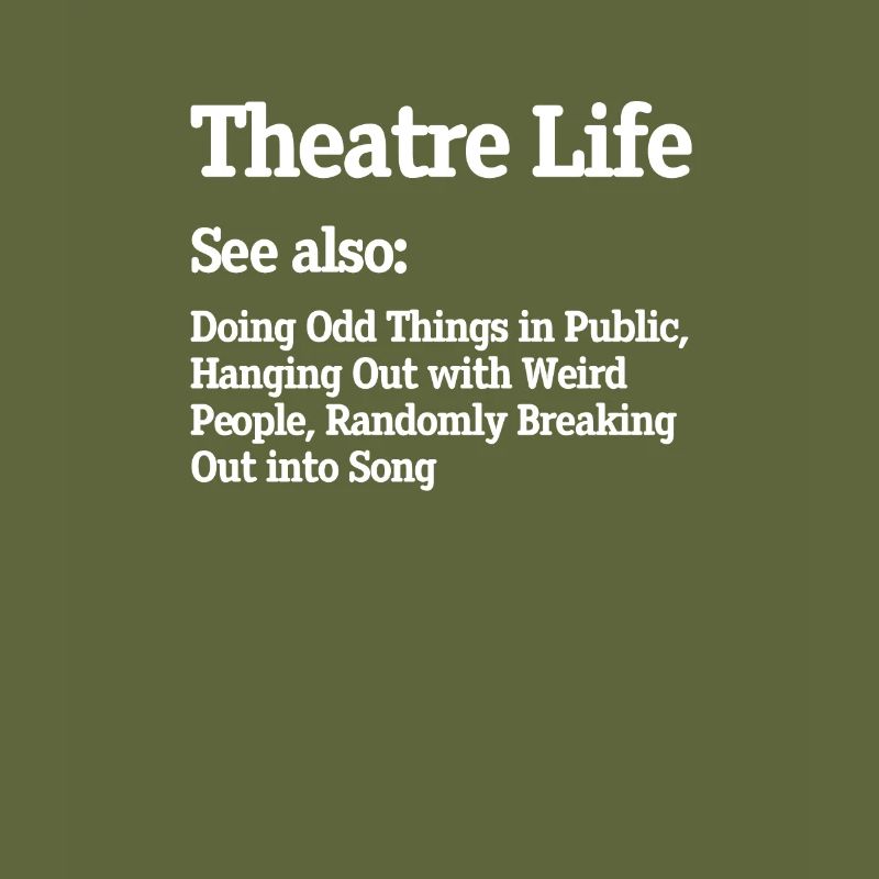 Theatre Stage Musical Actor Samples Gift