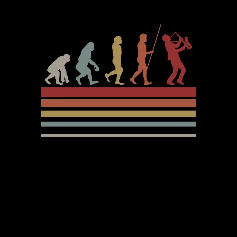 Saxophone Evolution Saxophonist Musician Gift