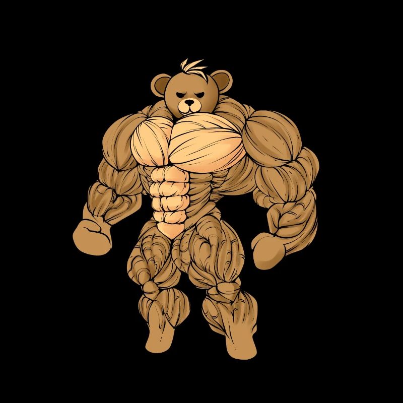 Muscular teddy bear