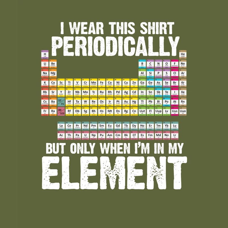 Tableau périodique des éléments de chimie nerd science