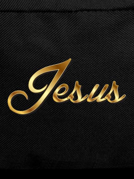 Jesus Gold Italic script