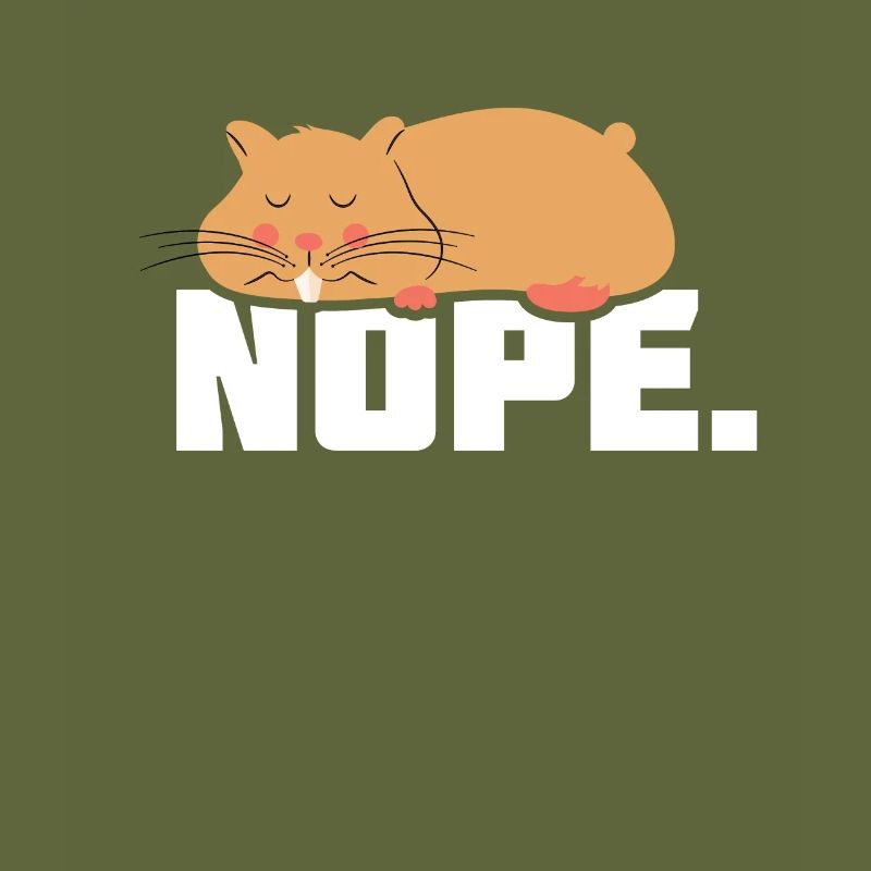 Nope not today - cute sleeping hamster