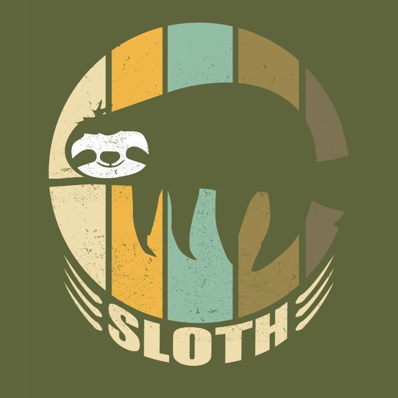 Sloth Retro Sloth Funny Gift Idea Present