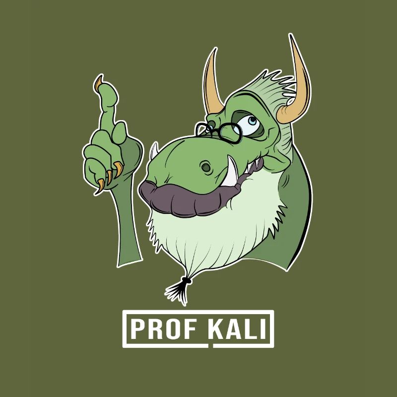 Kali Linux Computer Administrator Tux Drachen Kopf