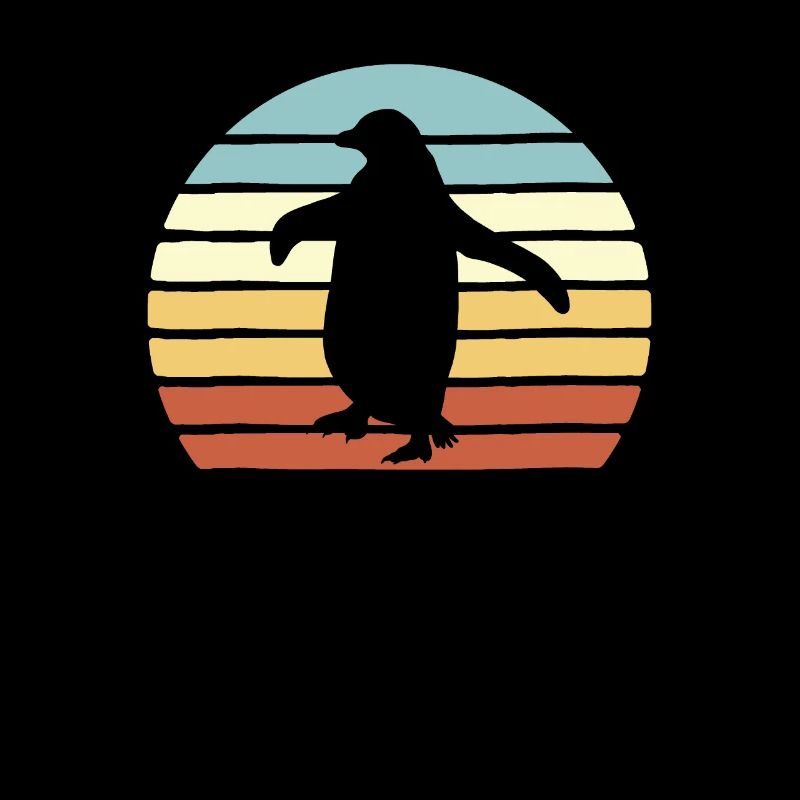 Retro penguin saying penguins