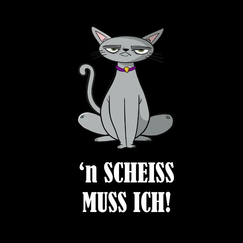 'n scheiss muss ich - grimmige Katze