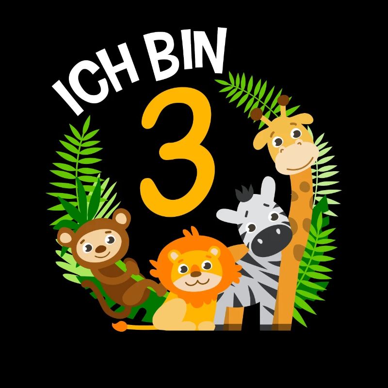 3rd birthday shirt jungle third