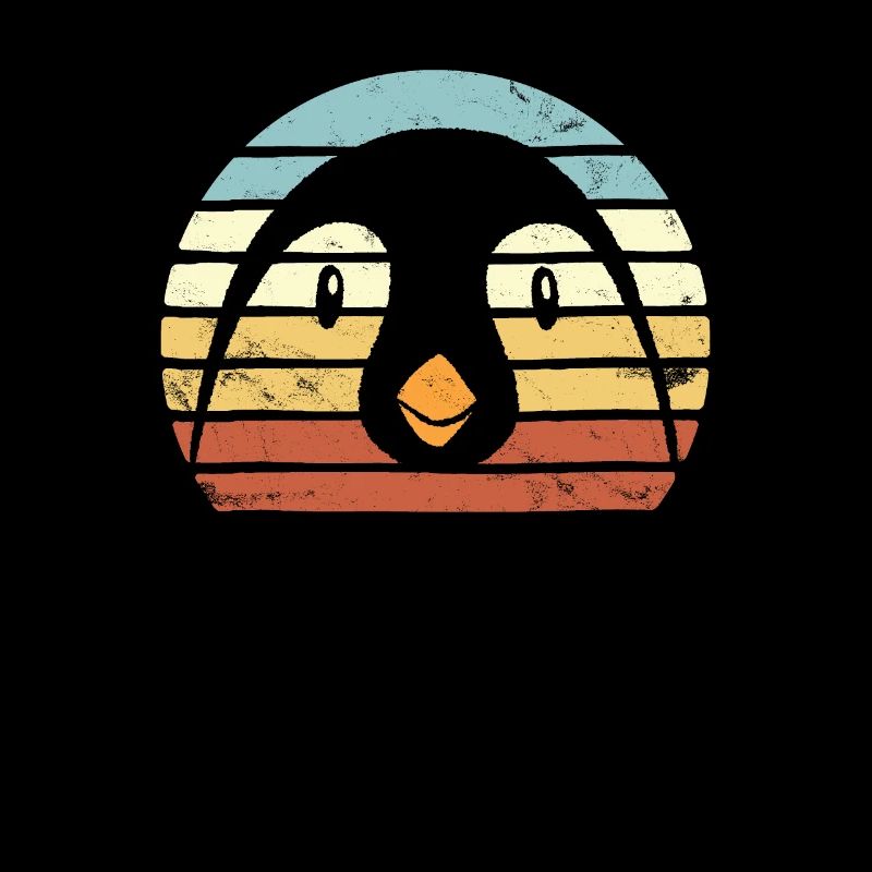 Retro penguin saying penguins
