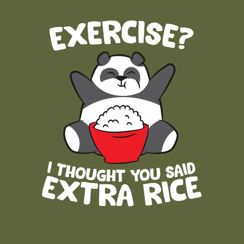 Funny Panda Exercise I Thought You Said Extra