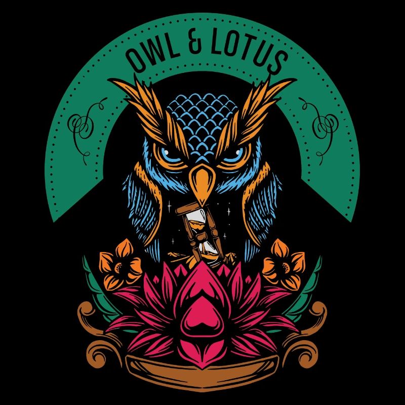 Lotus Eule Garten Geschenk