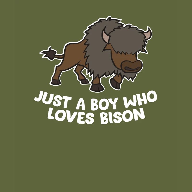 Nur Ein Junge Der Bisons Liebt