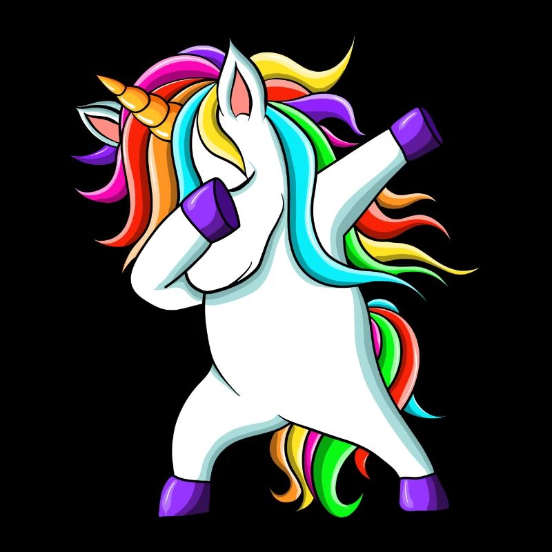 Lustige süße Regenbogen Dabbing Einhorn