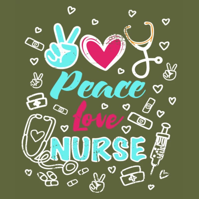 Peace Love Nurse Funny RN Nurse Practitioner
