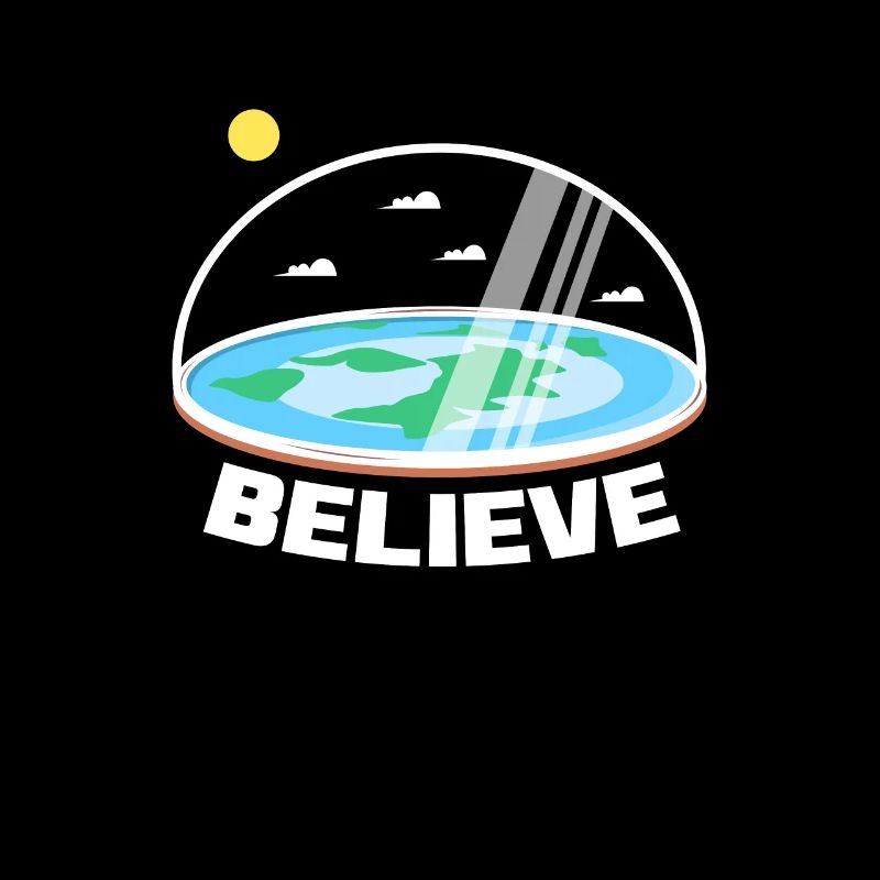 Flache Erde Flat Earth Verschwörung Geschenk