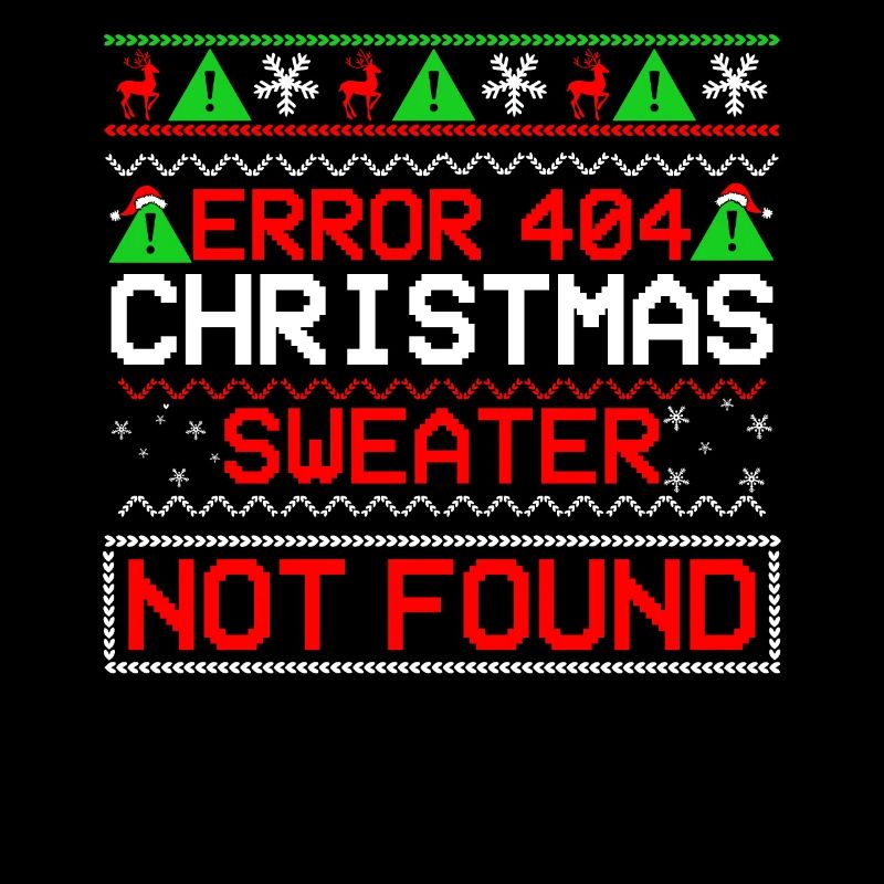 Error 404 Christmas Sweater Not Found Computer
