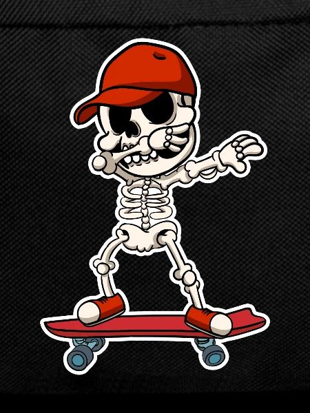 Skater Skating Skateboard Skeleton Skul