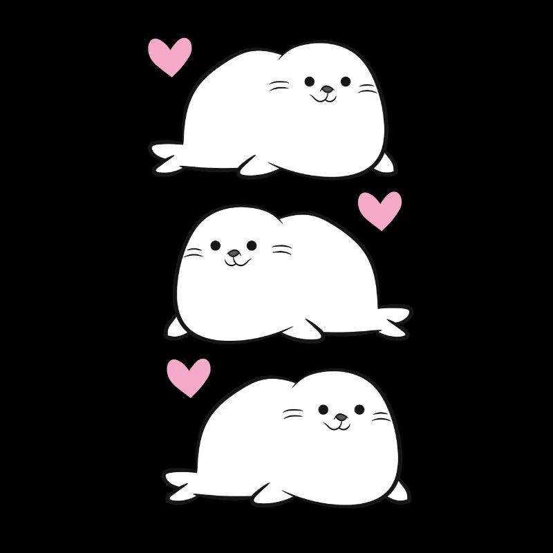 Mignons Phoques Bébés Phoques Amour Phoques