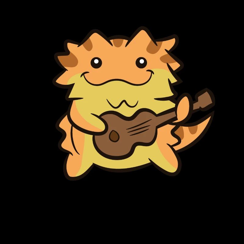 Bartagame Gitarre spielende Eidechse Bartagame