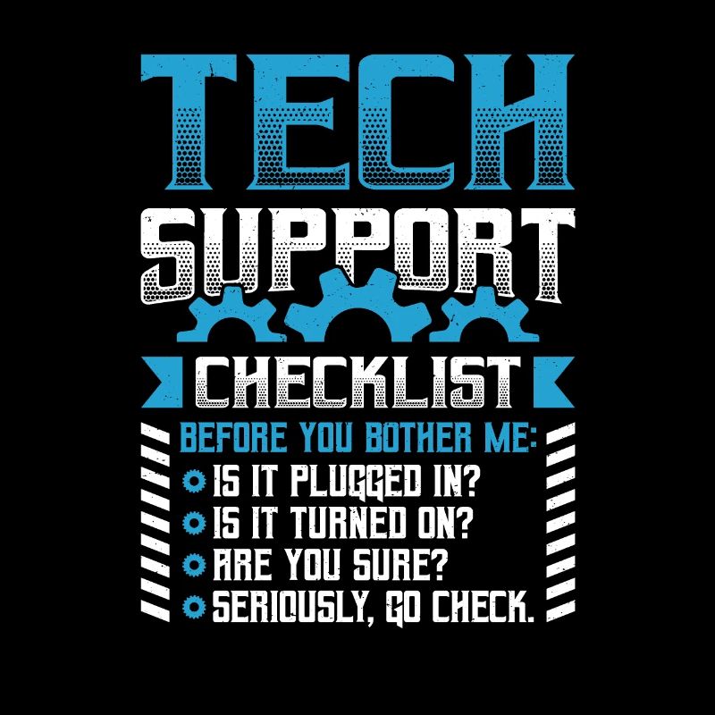 Funny Tech Support Checklist Helpdesk