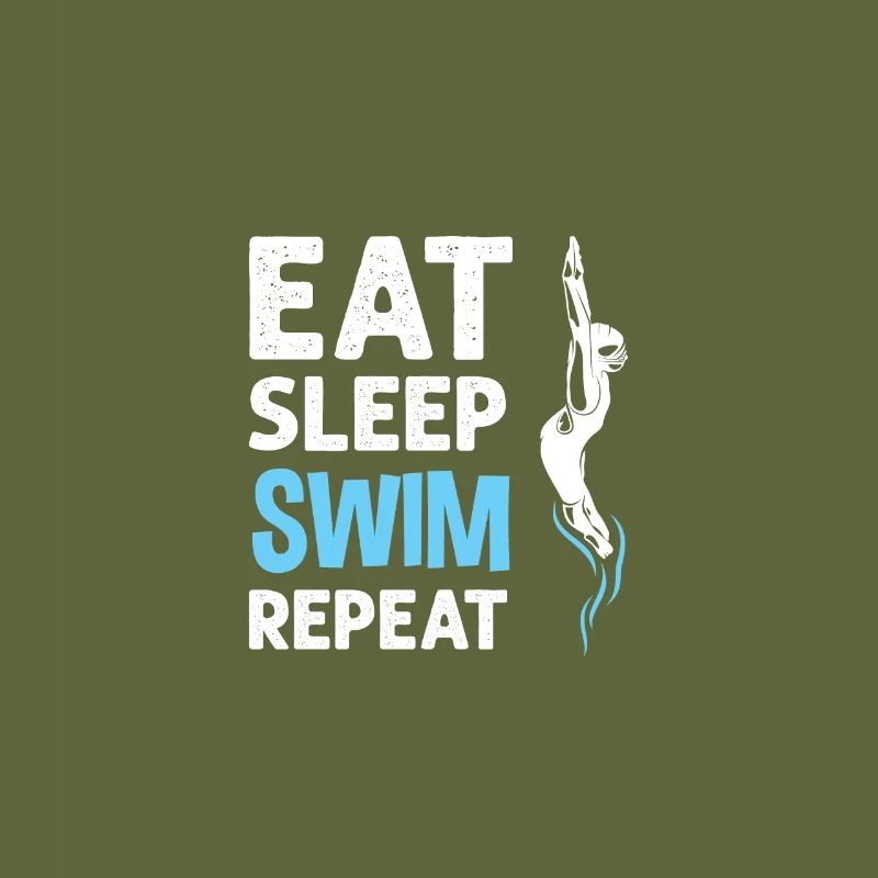 Conception de l’équipe de natation pour le nageur manger du sommeil