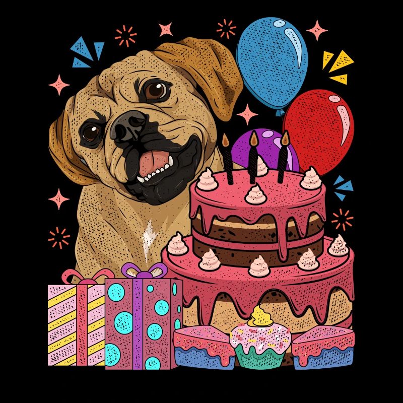 Hunde Geburtstag Geschenkidee Puggle