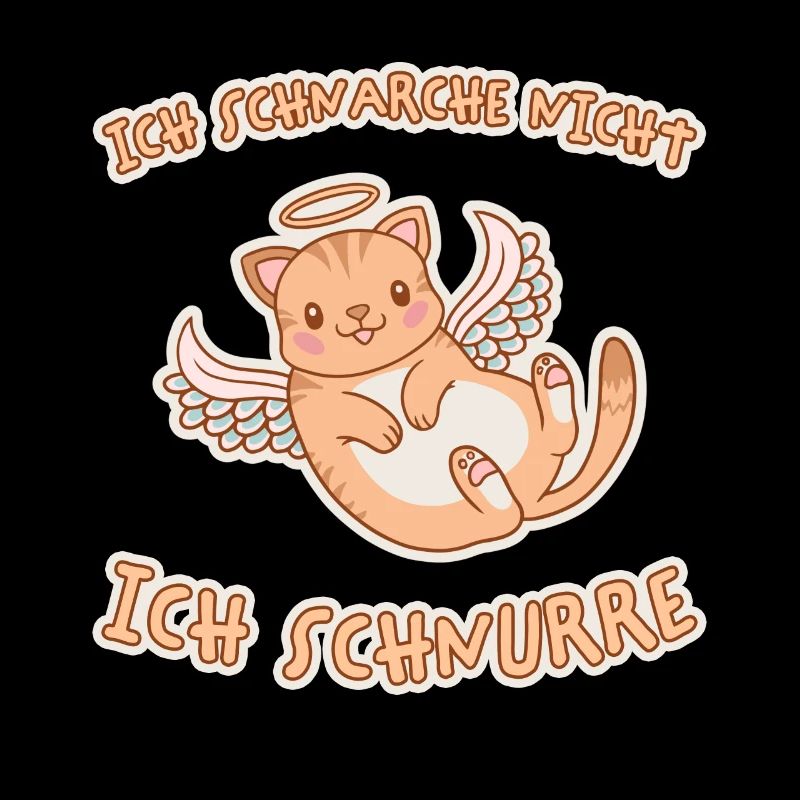 Schnurren Schnarchen Schlaf Spruch Katzen Geschenk