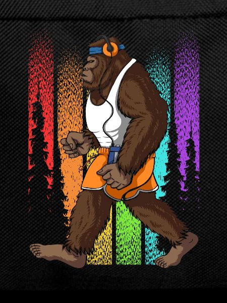 Retro Walking Bigfoot Scary