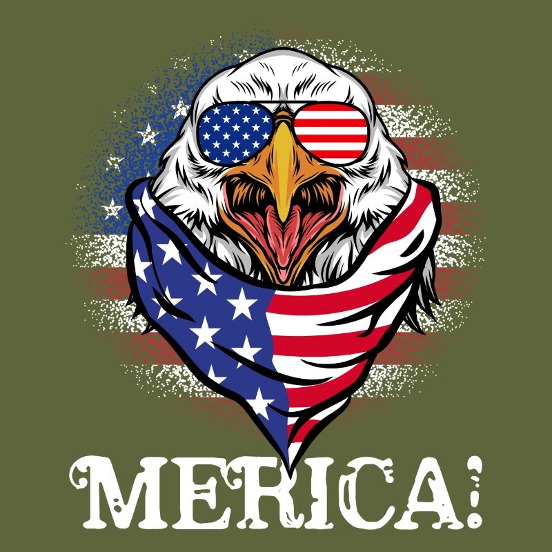 Patriotic Eagle Merica July 4