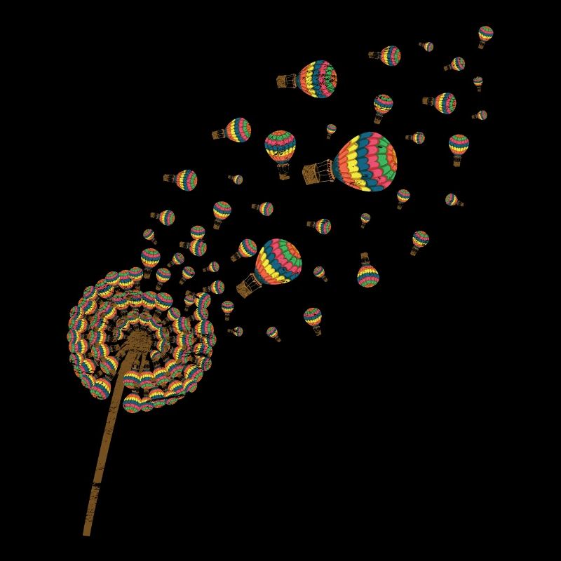 Ballon Pusteblume Geschenkidee Heißluftballon