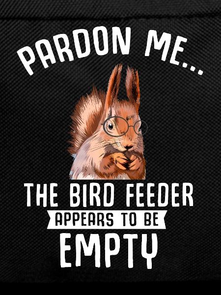 Empty bird feeding place squirrels