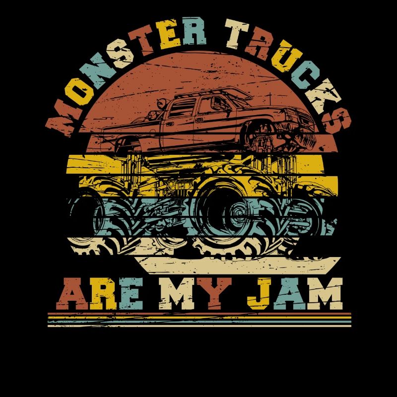 Retro Monstertrucks Jungen Mädchen Monstertruck
