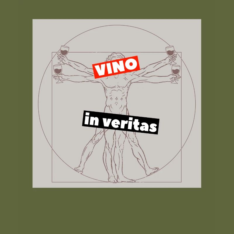 Funny Wine Drinking Design Vino in Veritas