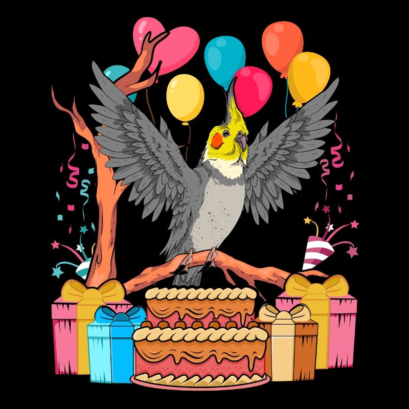 Geburtstag Geschenk Papagei Vogel Nymphensittich