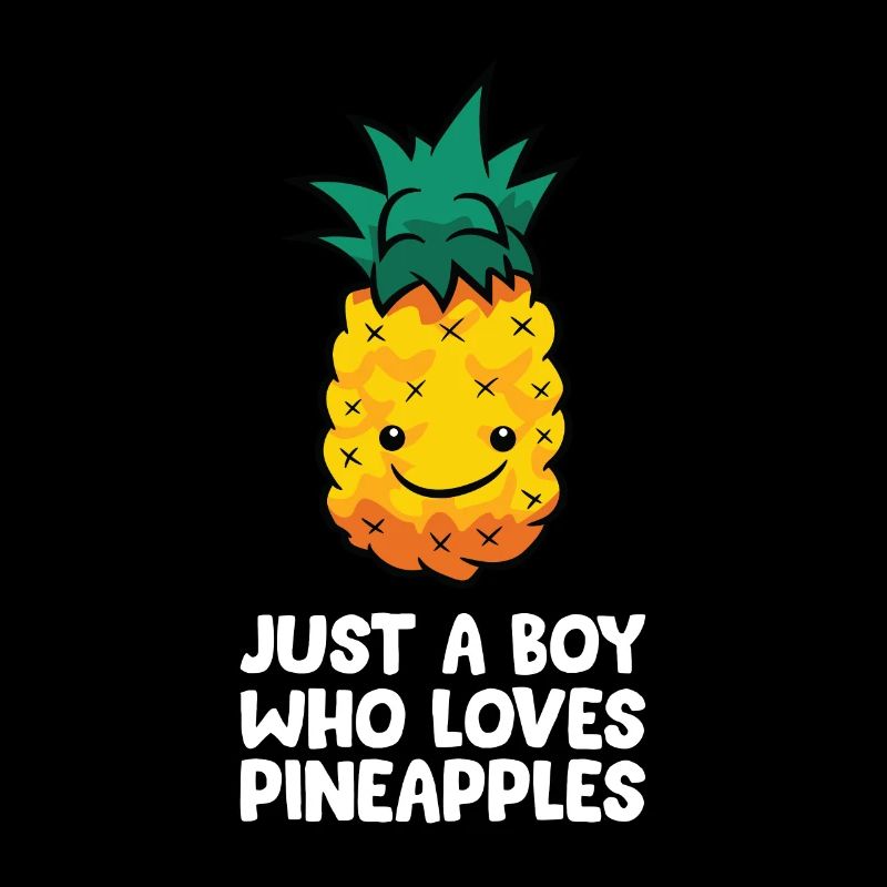 Nur ein Junge, der Ananas liebt