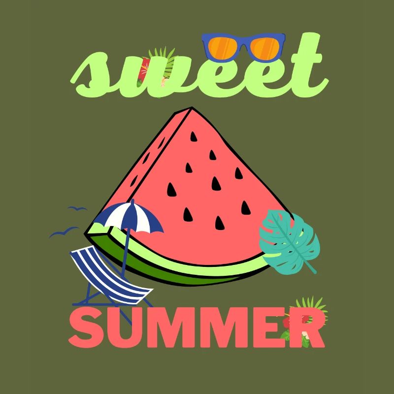 Sweet Summer été pastèque plage soleil cool
