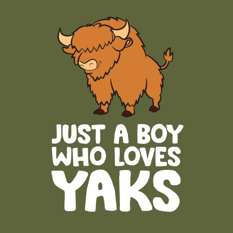 Nur ein Junge, der Yaks liebt