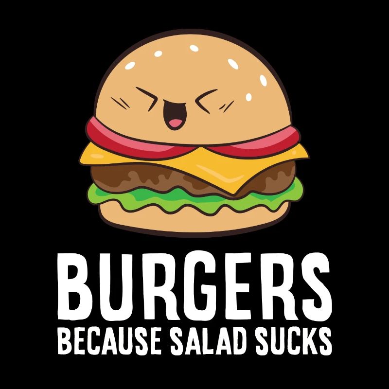 Burger Weil Salat scheiße ist Lustiger Hamburger